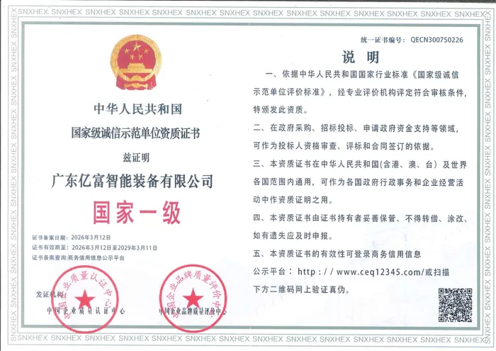 INFOR Corporate Qualification Certificate